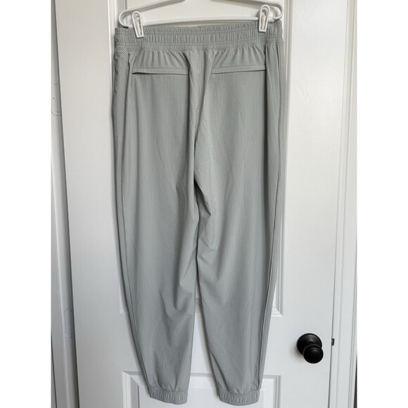 ATHLETA Brooklyn Jogger Women 12 Sage Green Stripe Lightweight Performance Daily - Picture 5 of 10